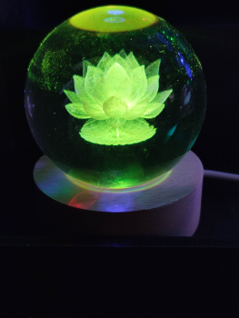 Hologrammkugel - Lotos - Farbwechsel